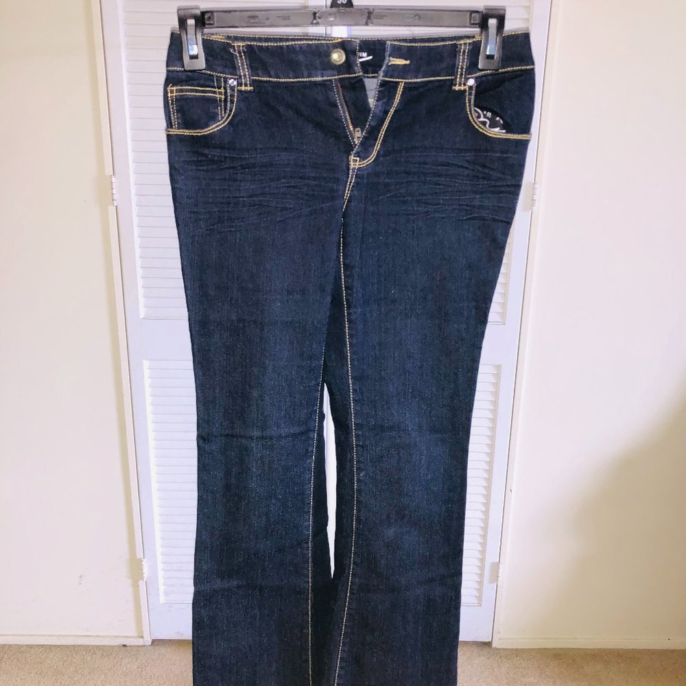 INC, Blue Jeans, Flare Leg, Size 4P